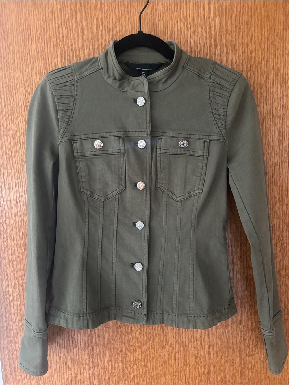 White House Black Market Olive Green Utility Jacket